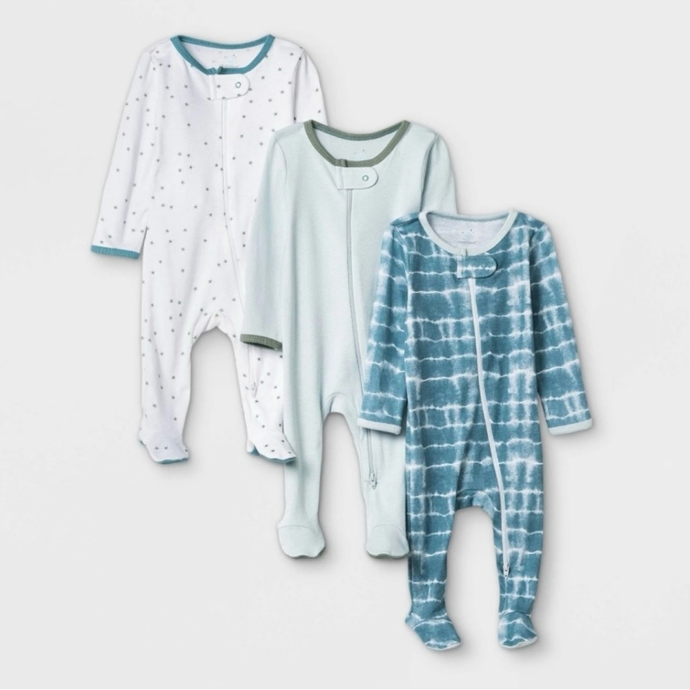 Cloud Island Baby 3 Pack sleepers / onesies / footies